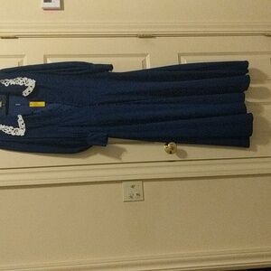 Alexia Admore blue maxi shirt dress with collar